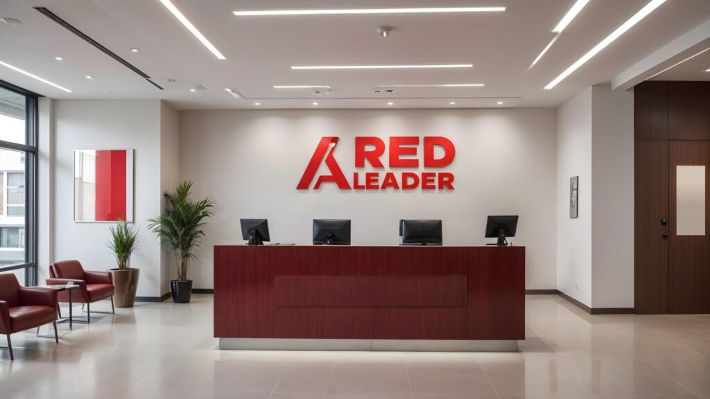 Corporate lobby and reception signage