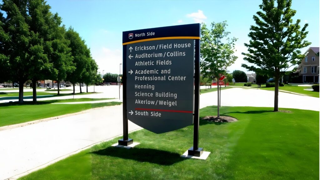School parking and visitor signage