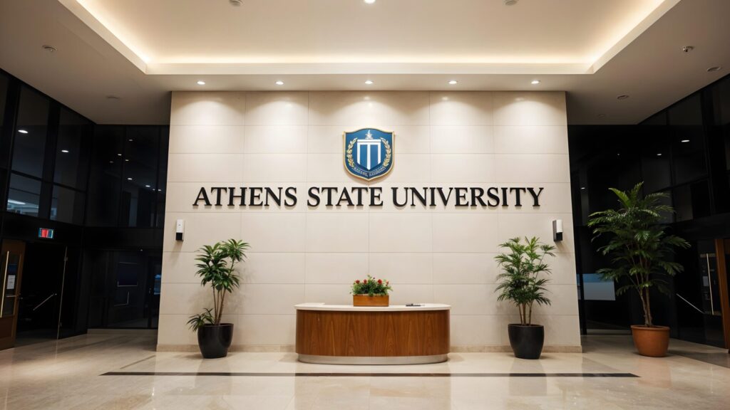 Custom university and campus signage