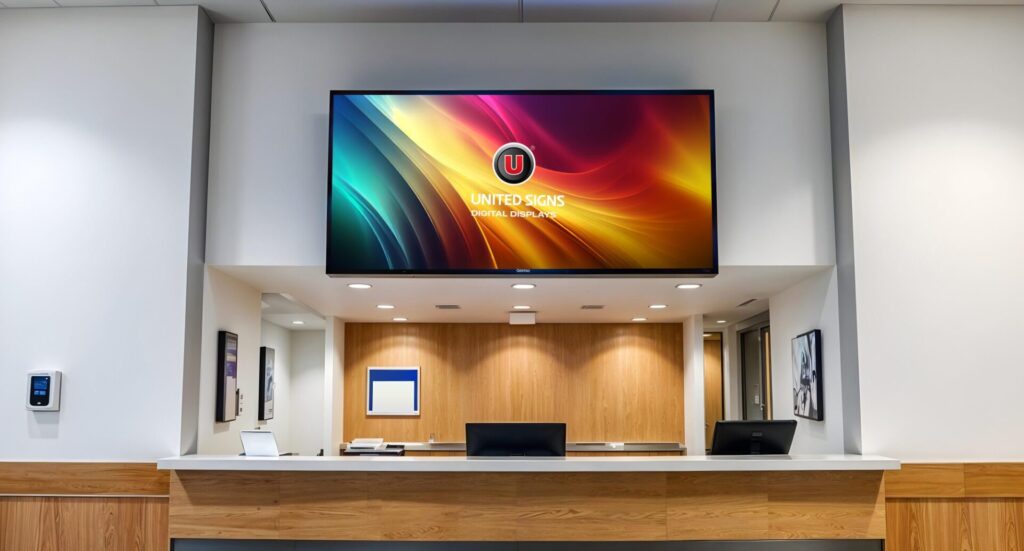 Custom interior signage for healthcare networks