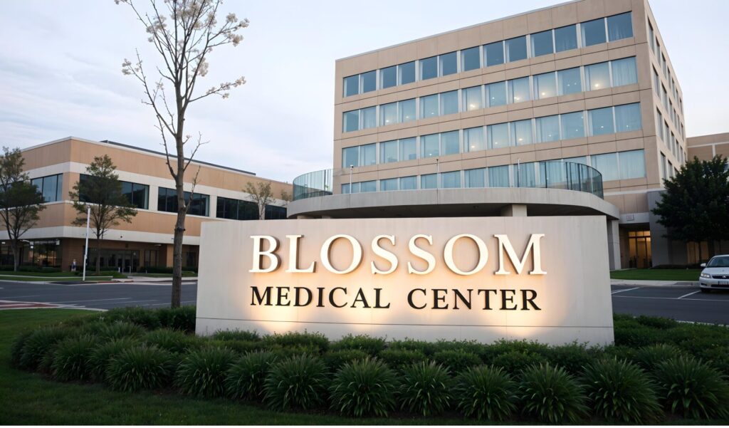 Medical campus exterior signage