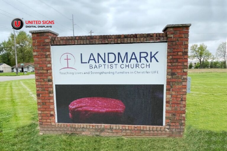 Landmark Baptist Church signage designed by United Signs