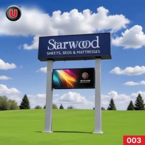 4'h x 8'w LED Digital Business Sign 003 | Outdoor Full Color WiFi Support