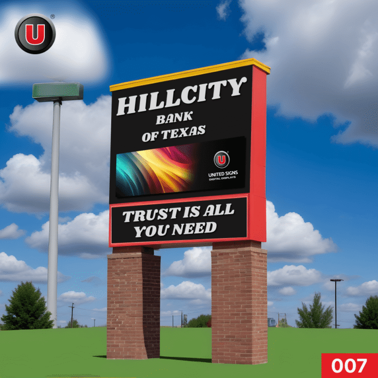 P8 (8mm) 5’h x 8’w Electronic Digital LED Business Sign 007 | WiFi & USB Control