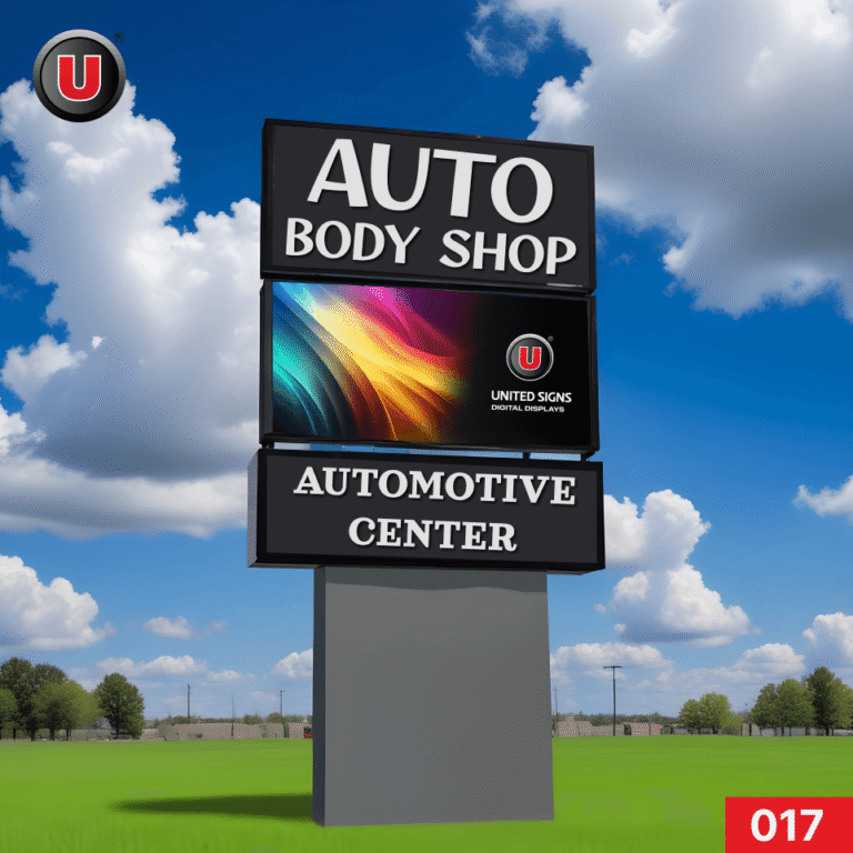 P8 (8mm) 6’h x 8’w Digital LED Business Sign 017 – Commercial Outdoor Sign Board