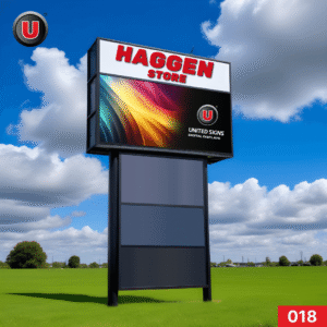 P8 (8mm) 6'h x 10'w Digital LED Business Sign 018 - Scrolling Message Board