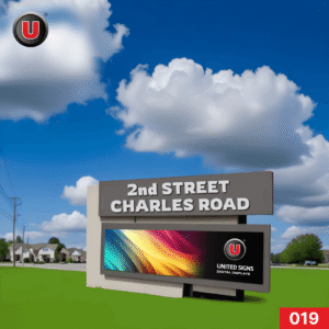 P8 (8mm) 3'h x 8'w Digital LED Business Sign 019 - Digital Signage Display