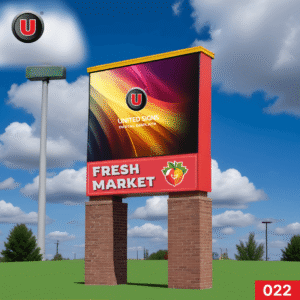 P8 (8mm) 10'h x 12'w Digital LED Business Sign 022 - Lifetime Parts Warranty