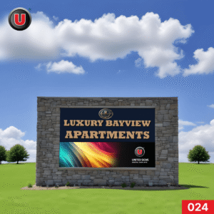 P8 (8mm) 3'h x 6'w Digital LED Business Sign 024 - Modern LED Message Boards