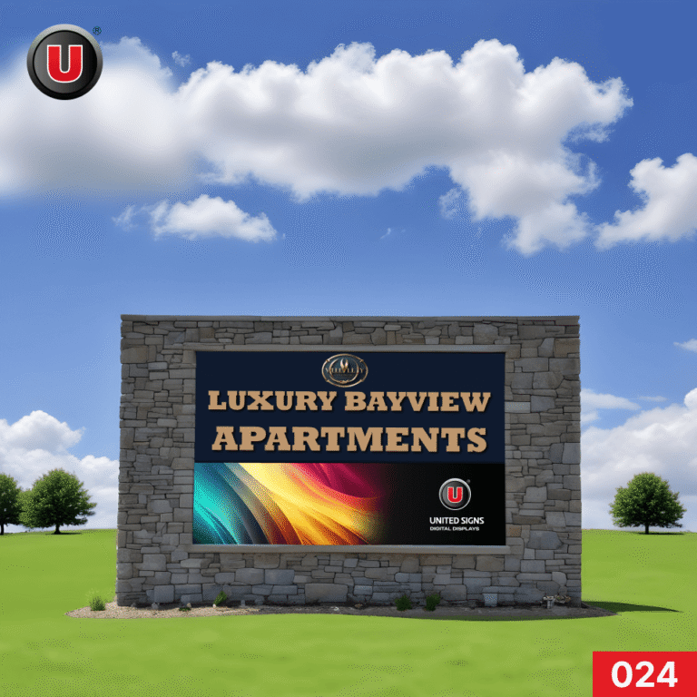 P8 (8mm) 3’h x 6’w Digital LED Business Sign 024 – Modern LED Message Boards