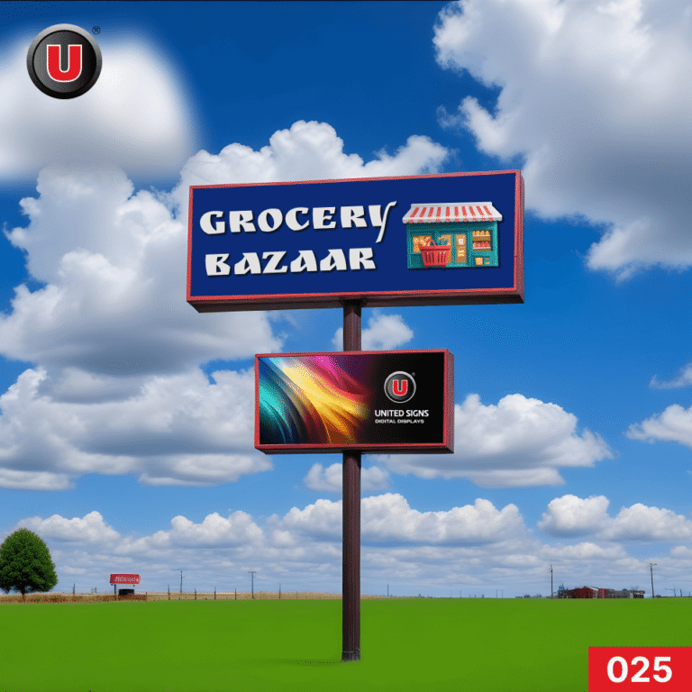 P8 4’h x 8’w Digital Programmable LED Business Sign 025 – High Refresh Rate