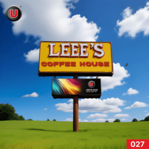 P8 4'h x 8'w Digital LED Business Sign 027 - WiFi & USB Programmable Display