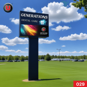 P8 (8mm) 4'h x 8'w Digital LED Business Sign 029 - Programmable Wireless Signage