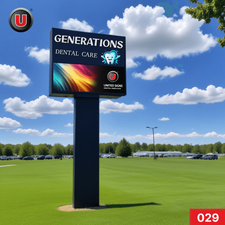 P8 (8mm) 4’h x 8’w Digital LED Business Sign 029 – Programmable Wireless Signage