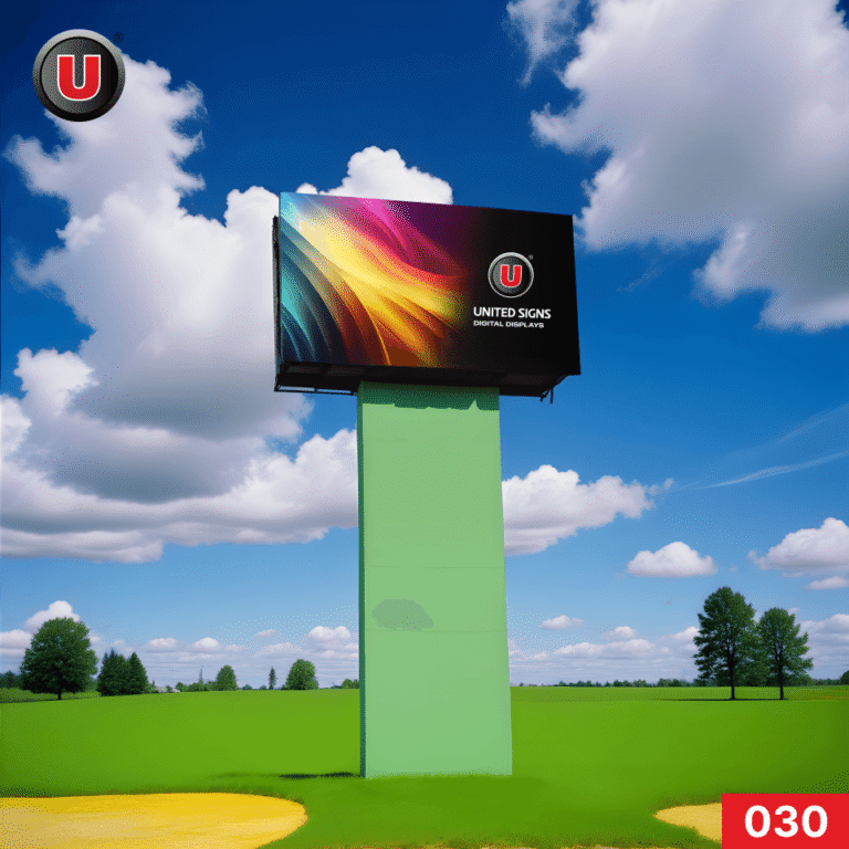 P8 (8mm) 6’h x 10’w Digital LED Business Sign 030 – Bright High Resolution