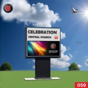 ​​​​​​​P8 (8mm) 3'h x 6'w LED Digital Church Sign 059 - Wifi & USB Programmable