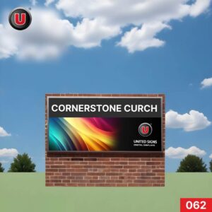 P8 (8mm) 3'h x 6'w LED Digital Church Sign 062 - Lifetime Parts Warranty