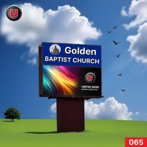 P8 (8mm) 3'h x 6'w LED Digital Church Sign 065 - Lifetime Parts Warranty