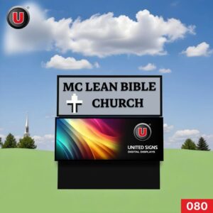 P8 (8mm) 3'h x 6'w LED Digital Church Sign 080 - Lifetime Parts Warranty