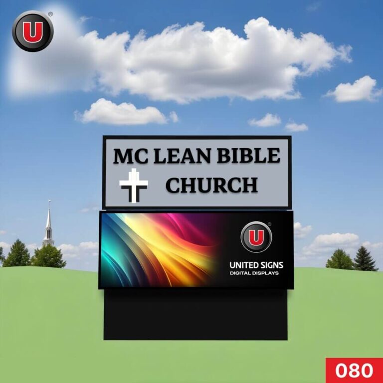 P8 (8mm) 3’h x 6’w LED Digital Church Sign 080 – Lifetime Parts Warranty