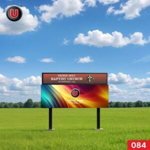 P8 (8mm) 3'h x 8'w Digital LED Church Sign 084