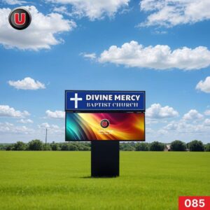 P8 (8mm) 3'h x 6'w Digital LED Church Sign 085