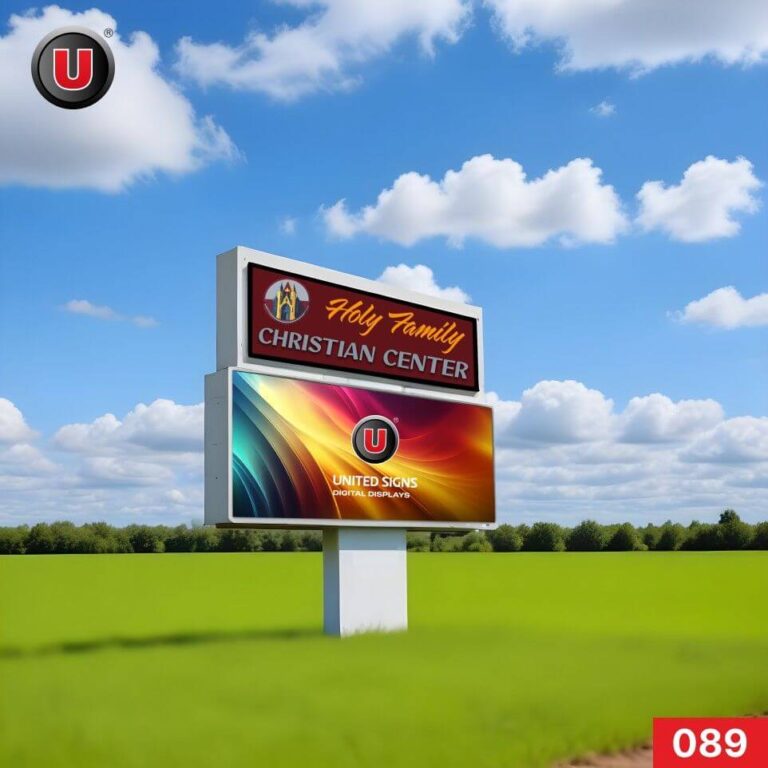 P8 (8mm) 4’h x 8’w Digital LED Church Sign 089