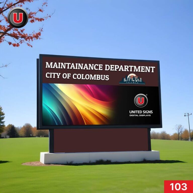 P8 (8mm) 3’h x 6’w LED Digital Government Sign 103 – Free Lifetime Support