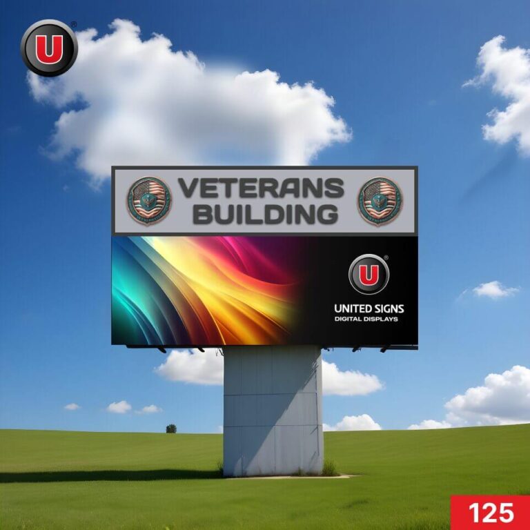 P8 (8mm) 3’h x 10’w LED Digital Government Pylon Sign 125 – WiFi Control