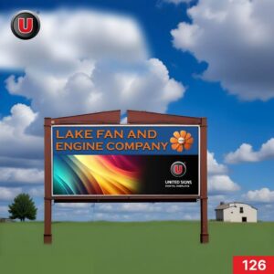 P8 (8mm) 3'h x 6'w LED Digital Government Sign 126 - Lifetime Cloud Access