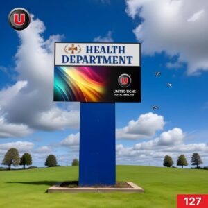 P8 (8mm) 4'h x 8'w LED Digital Government Sign 127 - Lifetime Support