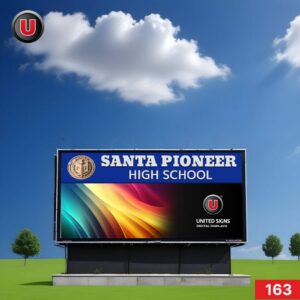 P8 (8mm) 3'h x 6'w LED Digital School Sign 163 - Lifetime Support