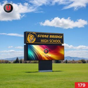 P8 (8mm) 4'h x 8'w LED Digital School Sign 179