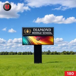 P8 (8mm) 3'h x 8'w LED Digital School Sign 180