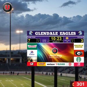 High Quality 18'h x 36'w Electronic Digital LED Scoreboard Display Panel 301