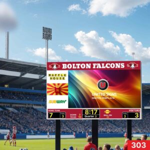 8'h x 20'w LED Digital Scoreboard Display Panel 303 - Lifetime Support