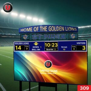 Programmable 16'h x 32'w LED Digital Scoreboard Display Panel 309 - WiFi Control