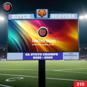 8'h x 20'w LED Digital Scoreboard Display Panel 310 - Full Color & WiFi-enabled