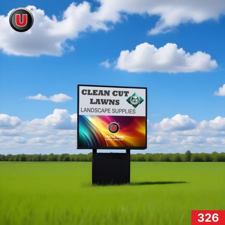 P8 (8mm) 3’h x 6’w Digital LED Business Sign 326