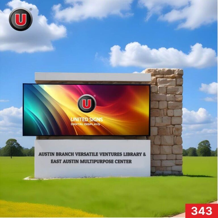 P8 (8mm) 4’h x 12’w Digital LED Monument Sign 343