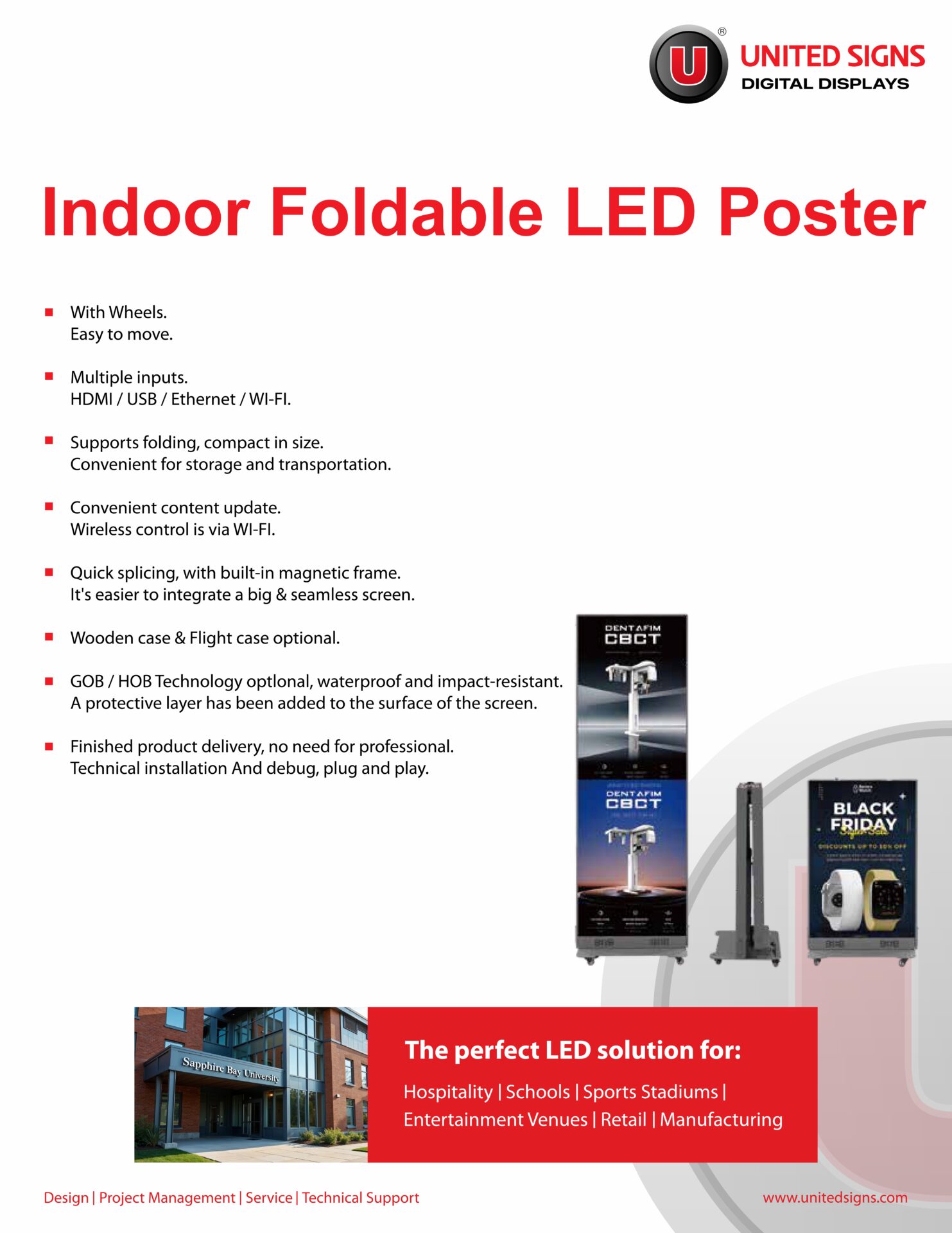 Indoor Foldable LED Poster