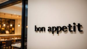 Dimensional Letters — Hospitality Signage interior signage