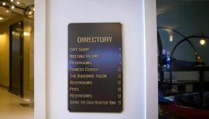 Directional Sign — Hospitality Signage interior signage
