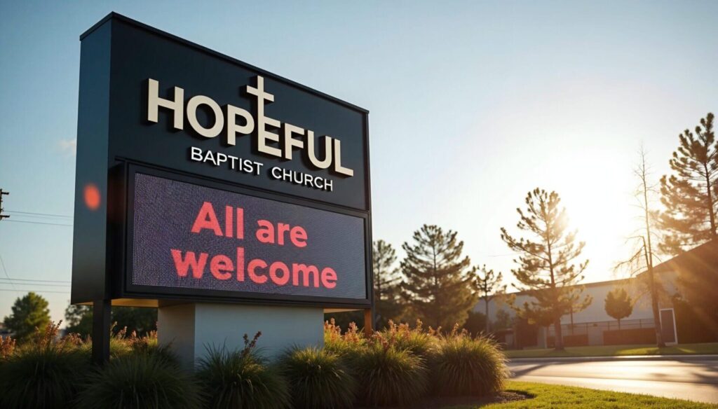 Faith Signage exterior signage by United Signs