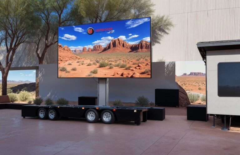 Mobile LED Advertising Trailer USMT-4S